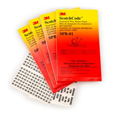 3M SPB-11 Wire Marker Book: 15 Each: 1-30 3M SPB-11
