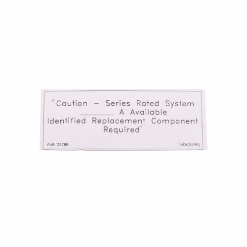 Eaton SRL C-h Srl Rated Caution Label Eaton SRL