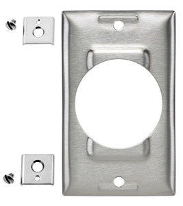 Hubbell-Bryant SS750 Single Receptacle Wallplate, 1-Gang, 50 Amp Opening, Stainless Steel Hubbell-Bryant SS750