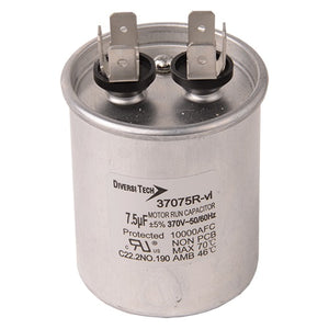DiversiTech T37075R Motor Run Capacitor, 370V, 7.5uF DiversiTech T37075R