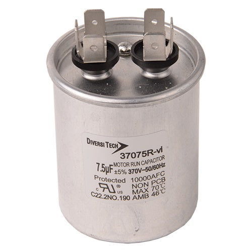 DiversiTech T37075R Motor Run Capacitor, 370V, 7.5uF DiversiTech T37075R