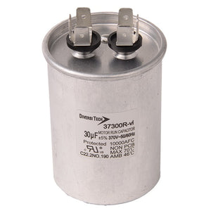 DiversiTech T37300R Motor Run Capacitor, 370V, 30uF DiversiTech T37300R