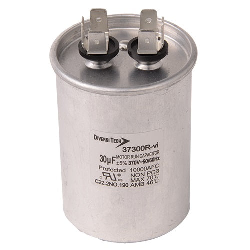 DiversiTech T37300R Motor Run Capacitor, 370V, 30uF DiversiTech T37300R