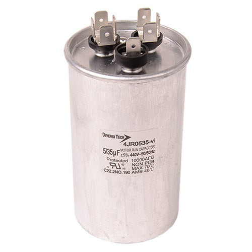 DiversiTech T4JR0535 Motor Run Capacitor, 440V, 35+5uF  DiversiTech T4JR0535