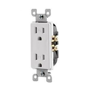 Leviton T5325-W Tamper Resistant Decora Receptacle, 15A, 125V, White Leviton T5325-W