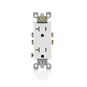 Leviton T5825-E Tamper Resistant Duplex Receptacle, 20A, 125V, Black Leviton T5825-E