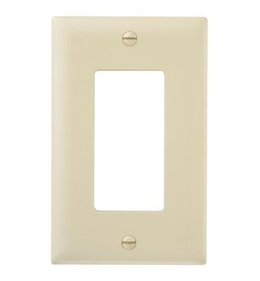 Pass & Seymour TP26-I Decora Wallplate, 1-Gang, Nylon, Ivory Pass & Seymour TP26-I