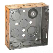 Cooper Crouse-Hinds TP403 4 SQ OUTLET BOX 2 1/8 DP 1/2 AND 3/4 KO Cooper Crouse-Hinds TP403