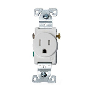Eaton Wiring Devices TR817W-BOX Tamper Resistant Single Receptacle, 15A, 125V, White Eaton Wiring Devices TR817W-BOX