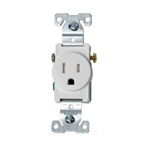 Eaton Wiring Devices TR817W-BOX Tamper Resistant Single Receptacle, 15A, 125V, White Eaton Wiring Devices TR817W-BOX