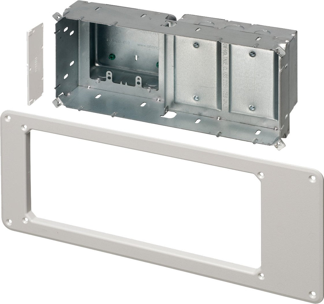 Arlington TVBS613 Recessed Entertainment Box, Old Work/New Work, 4-Gang, Metallic Arlington TVBS613