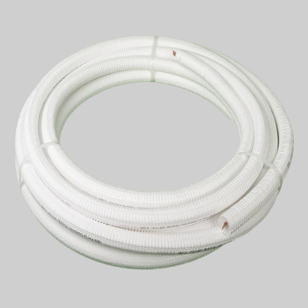 DiversiTech TWP1238-50 White Pipe Pre-Insulated Refrigerant Line Set DiversiTech TWP1238-50