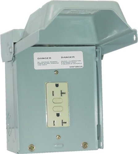 Midwest U010010 Power Outlet, Un-Metered, 20A, 1P, 120/240V, NEMA3R, Temporary Midwest U010010