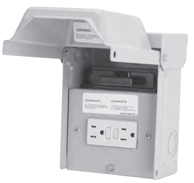Midwest U065P010 Disconnect Switch, Pullout, 60A, 1P, 240VAC, GFCI Receptacle Midwest U065P010