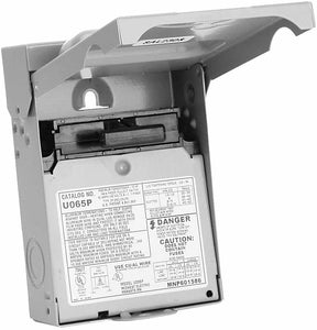 Midwest U065P Disconnect Switch, A/C, Pull Out, 60A, 1P, 240VAC, Metal, NEMA 3R Midwest U065P