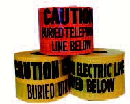 Dottie UT44D 3" x 1000' Orange "Buried Fiber Optic Line Below" Underground Tape Dottie UT44D