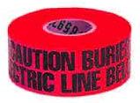 Dottie UT8D "Buried Electric Line Below" Underground, 3" x 1000', Red Dottie UT8D