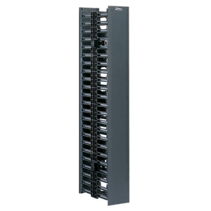 Panduit WMPV45E Cable Manager, Vertical, 2-Sided, 83" H x 4.9" W x 12" D, Black Panduit WMPV45E