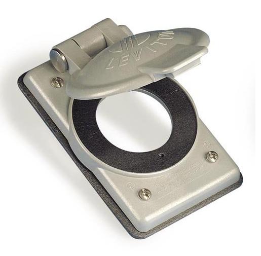 Leviton WP2-G Weatherproof Cover, 1-Gang, Type: Single Receptacle, Non-Metallic Leviton WP2-G