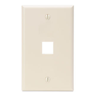 ON-Q WP3401-WH Wallplate, 1-Gang, 1-Port, White ON-Q WP3401-WH