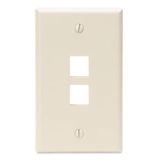 ON-Q WP3402-WH Wallplate, 1-Gang, 2-Port, White ON-Q WP3402-WH