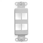 ON-Q WP3414-WH DECOR OUTLET STRAP 4 PORT WH (M10) ON-Q WP3414-WH