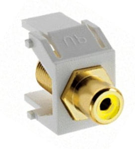 ON-Q WP3465-WH Yellow Rca To F-connector Wh (m20) ON-Q WP3465-WH