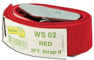 Dottie WS02 Web Strap w/ Buckle, Nylon, 2', Red Dottie WS02