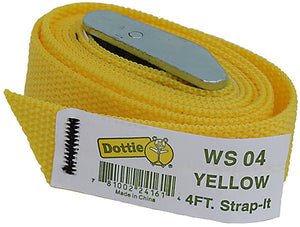Dottie WS04 Web Strap w/ Buckle, Nylon, 5', Yellow Dottie WS04