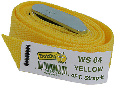 Dottie WS04 Web Strap w/ Buckle, Nylon, 5', Yellow Dottie WS04