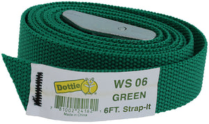Dottie WS06 Web Strap w/ Buckle, Nylon, 6', Green Dottie WS06