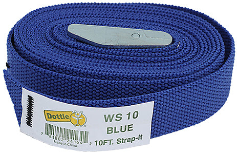 Dottie WS10 10' Web Strap w/ Buckle, Nylon - Blue Dottie WS10