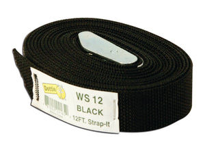 Dottie WS12 12' Web Strap w/ Buckle, Nylon - Black Dottie WS12