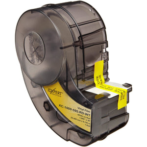 Brady XC-1000-595-RD-WT Industrial Vinyl Label, 1" X 30'  Brady XC-1000-595-RD-WT