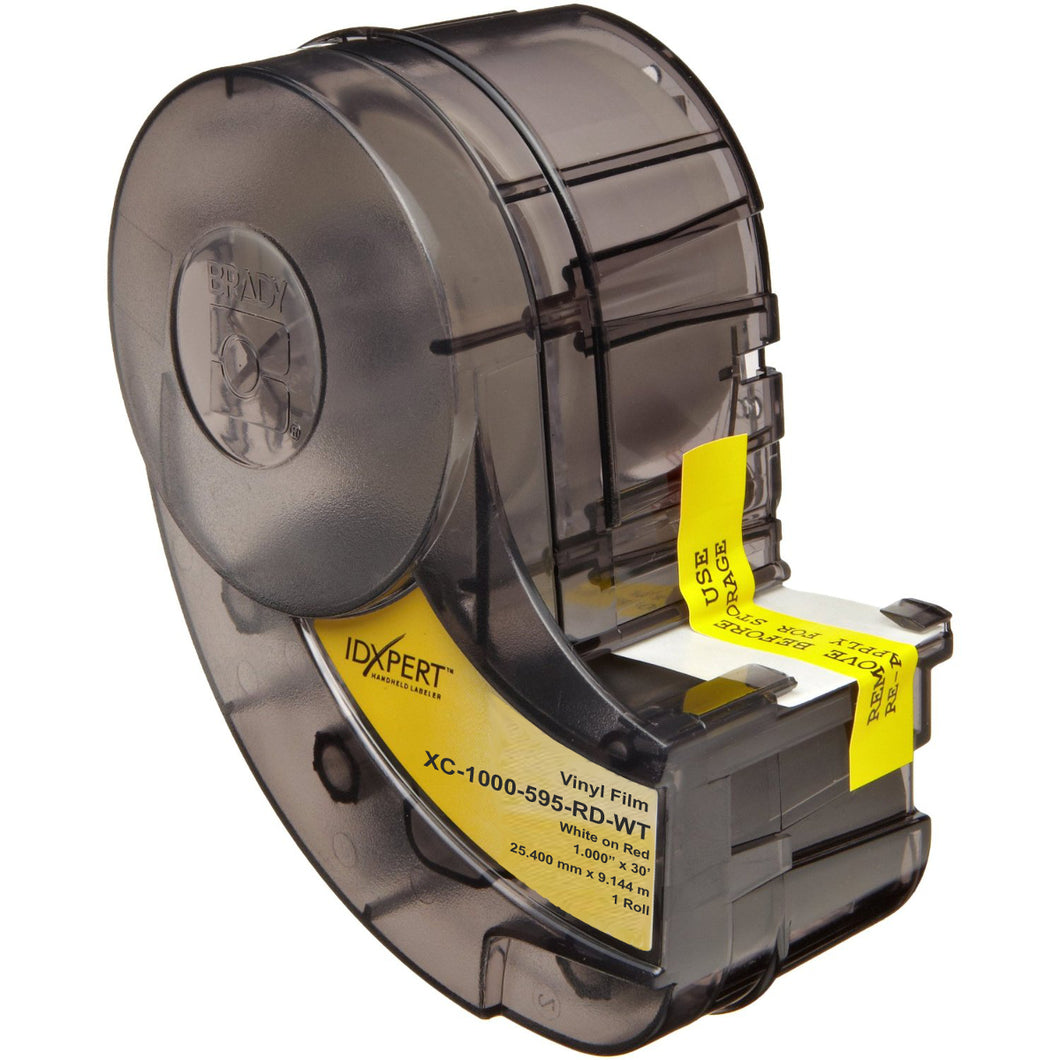 Brady XC-1000-595-RD-WT Industrial Vinyl Label, 1