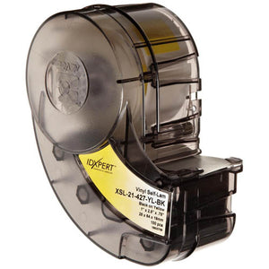Brady XSL-21-427-YL-BK Permanent IDXPERT® Self-Laminating Vinyl Labels Brady XSL-21-427-YL-BK