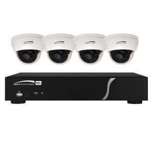Speco Technologies ZIPL4D1 4 CH Plug-and-Play NVR 1080p, 120FPS, 1TB w/ 4 Outdoor IR Dome 2.8mm lens Speco Technologies ZIPL4D1